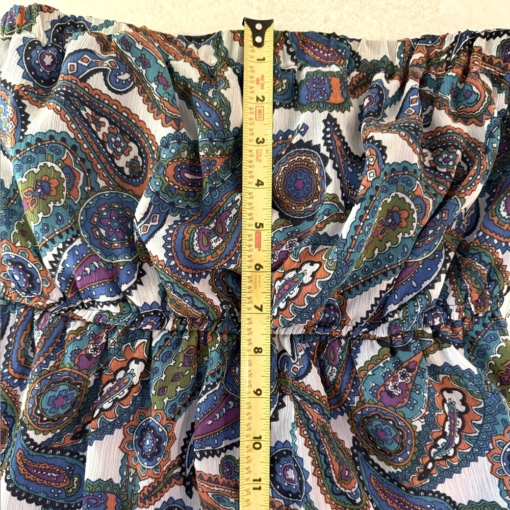Charming Charlie Strapless Paisley Maxie Dress- size M - Picture 10 of 13